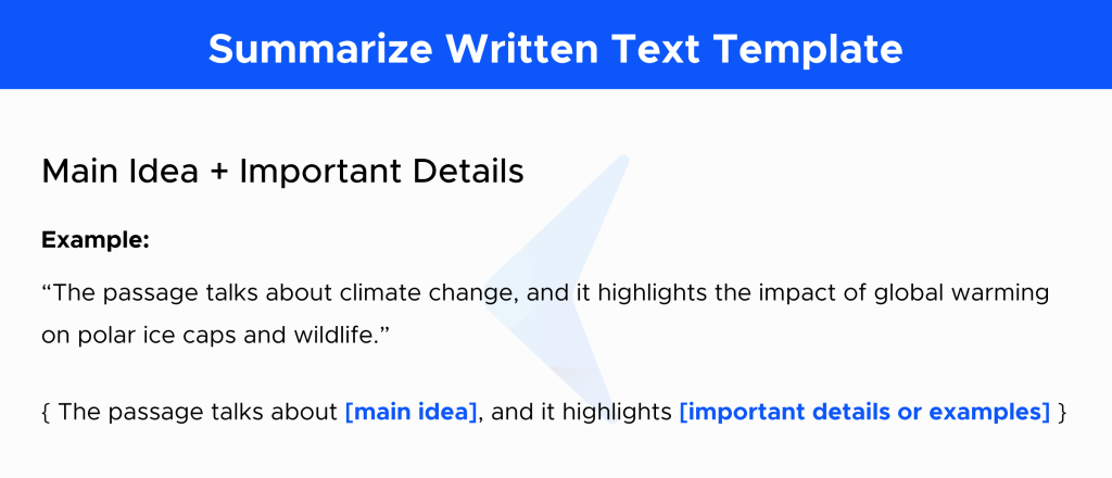 Summarize Written Text Template - PTE Writing Task